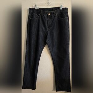 Perry Ellis Portfolio Jeans Men's 36 X 32 Dark Blue Black Straight Leg